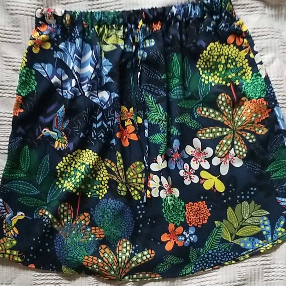Floral, tropical skirt